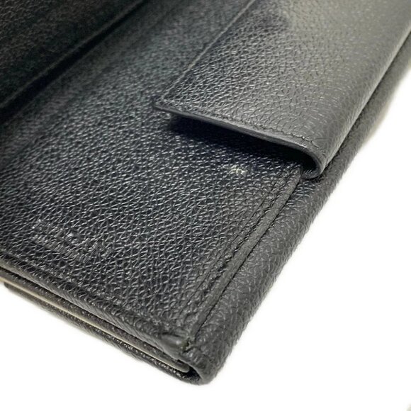 Auth BVLGARI Millerighe - Silver Black PVC Leather Long Wallet - Picture 2 of 9